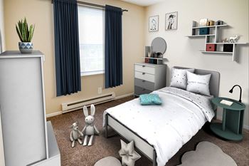 Main Bedroom at Concord Woods Apartments, Ohio